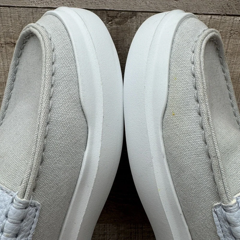 Cole Haan Grandpro Rally Penny Loafer Shoe Womens 10 B White Gray Slip On W25369